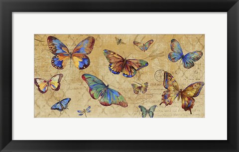 Framed Butterflies in Flight Print