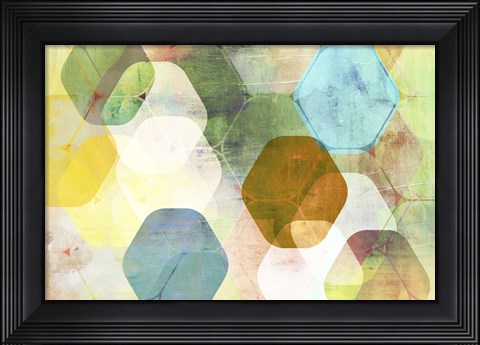 Framed Rounded Hexagon I Print