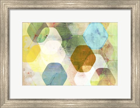 Framed Rounded Hexagon I Print