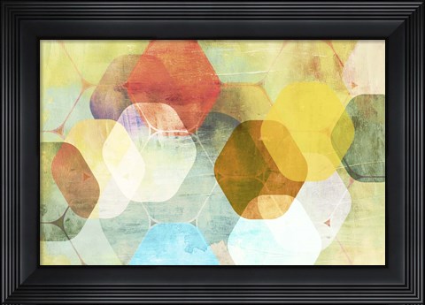 Framed Rounded Hexagon II Print