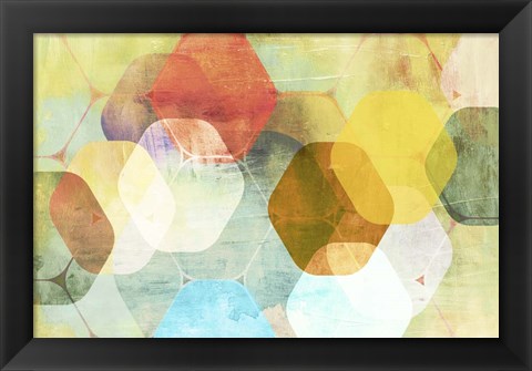 Framed Rounded Hexagon II Print