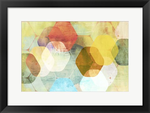Framed Rounded Hexagon II Print