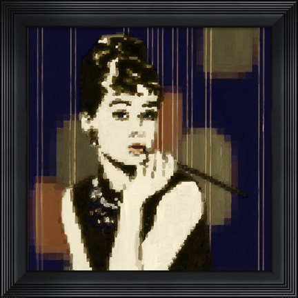 Framed Pixeled Hepburn Print