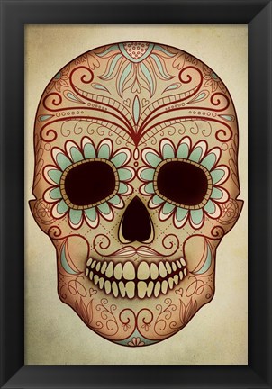 Framed Day of the Dead Skull II Print