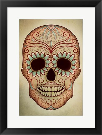 Framed Day of the Dead Skull II Print