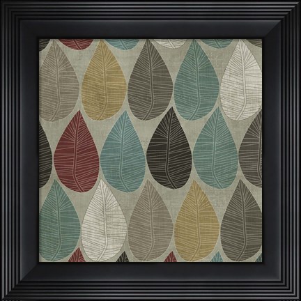 Framed Pattern Leaves Print