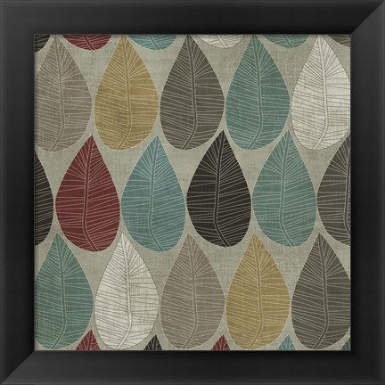 Framed Pattern Leaves Print