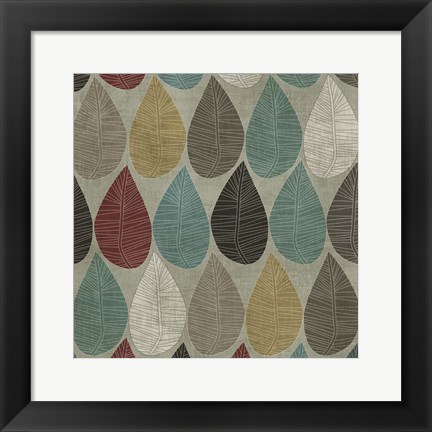 Framed Pattern Leaves Print