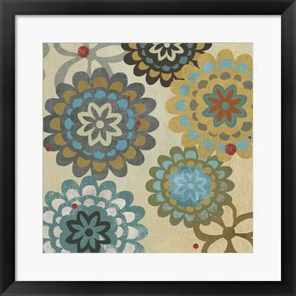 Framed Floral Pattern I Print
