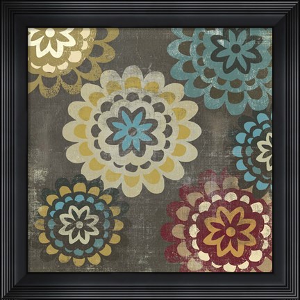Framed Floral Pattern II Print