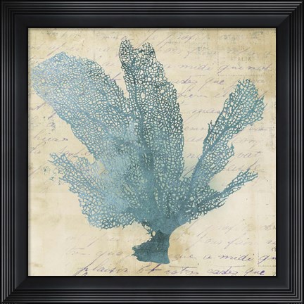 Framed Blue Coral I Print