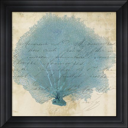 Framed Blue Coral IV Print