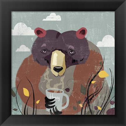 Framed Honey Bear Print