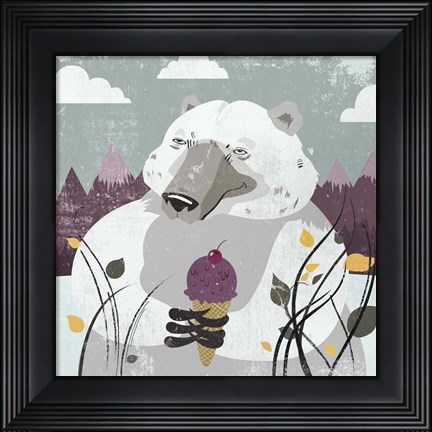 Framed Polar Bear Print