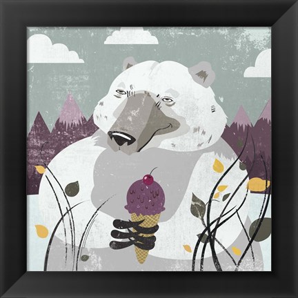 Framed Polar Bear Print