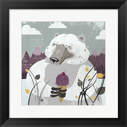 Framed Polar Bear Print