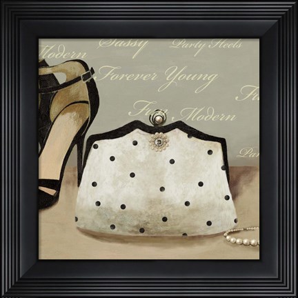 Framed White bag Print