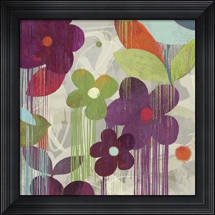 Framed Graphitti Flower II Print