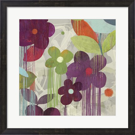 Framed Graphitti Flower II Print