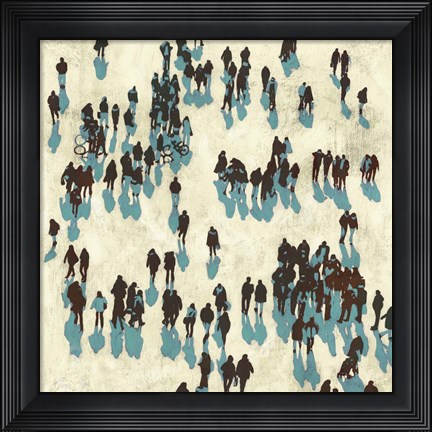 Framed Teal Wanderers Print