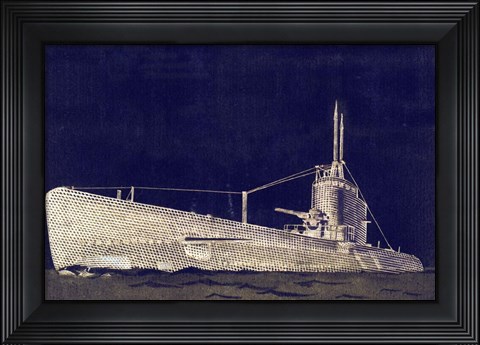 Framed Blueprint Submarine II Print
