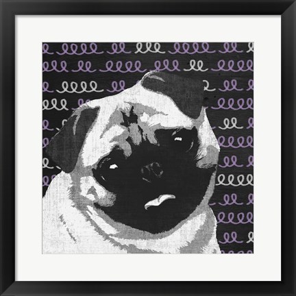 Framed Pug Print