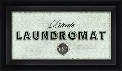 Framed Private Laundromat Print