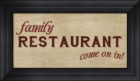 Framed Family Restaurant Print