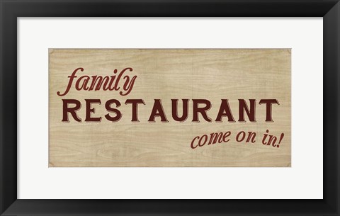 Framed Family Restaurant Print