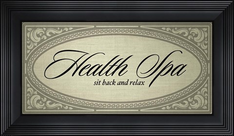 Framed Health Spa Sit Back and Relax Print