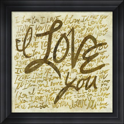 Framed I love you Print
