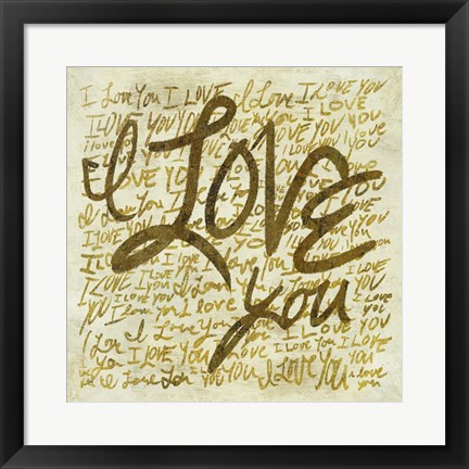 Framed I love you Print