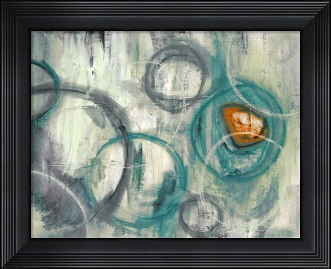 Framed Auspicious Teal Print