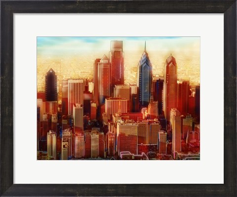 Framed Philadelphia Skyline Print