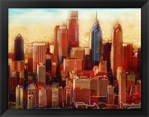 Framed Philadelphia Skyline Print