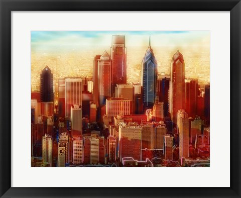 Framed Philadelphia Skyline Print