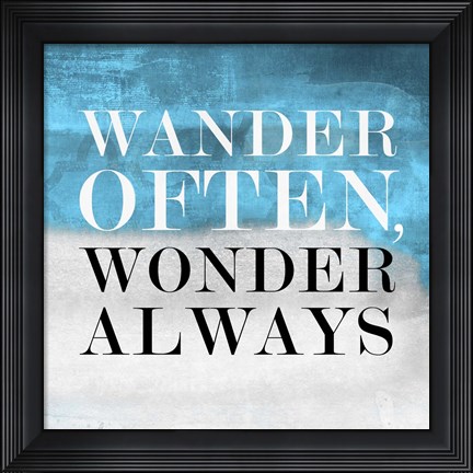 Framed Wander BG I Print