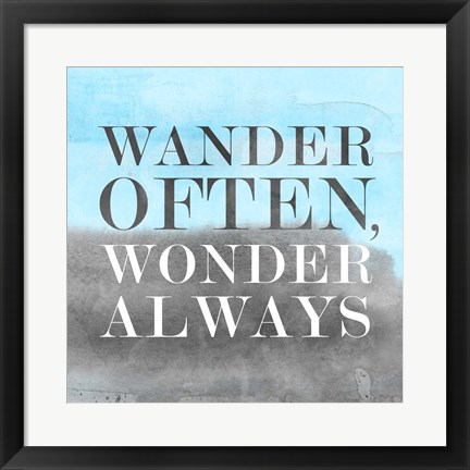 Framed Wander BG II Print