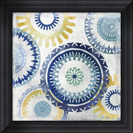 Framed Blue Ease II Print