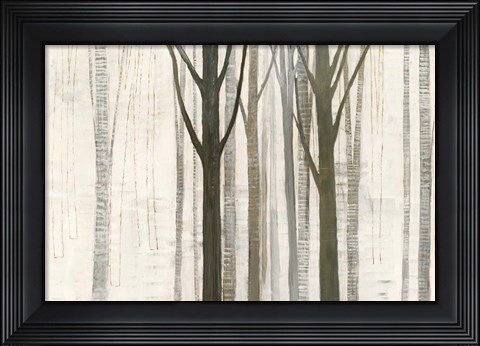 Framed Down to the Woods on White Crop Print