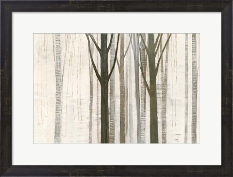 Framed Down to the Woods on White Crop Print