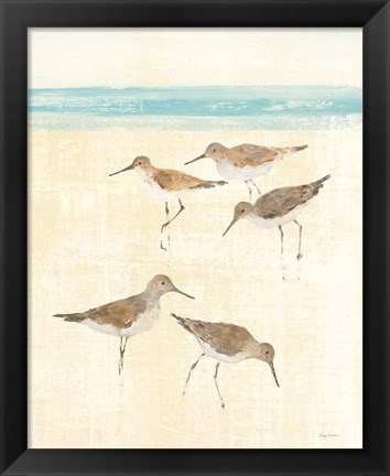 Framed Sandpipers Crop II Print