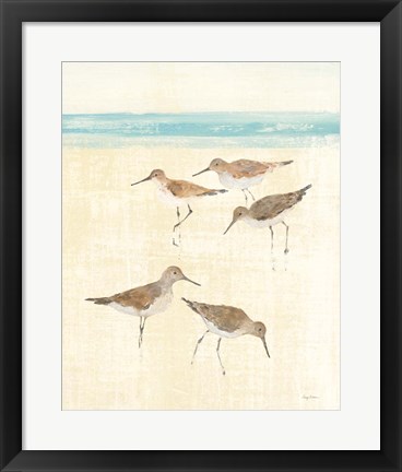 Framed Sandpipers Crop II Print