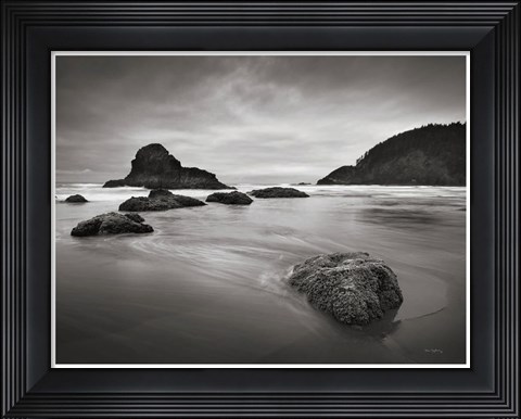 Framed Indian Beach II with Border Print