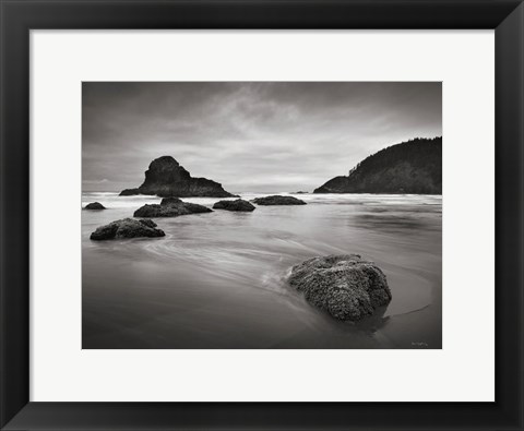 Framed Indian Beach II with Border Print