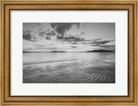 Framed Samish Bay Sunset II BW with border Print