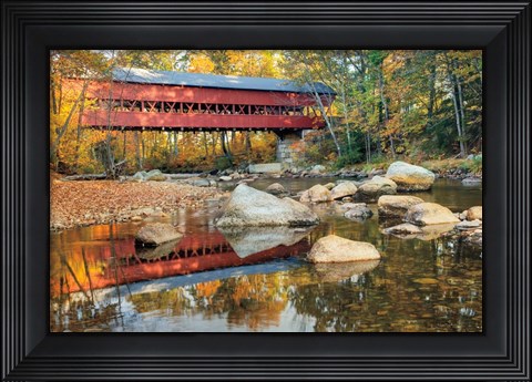 Framed Swift River Covered Bridge Print