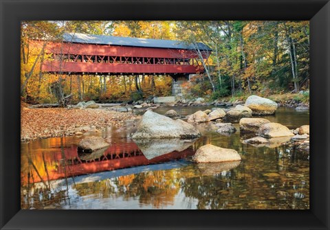 Framed Swift River Covered Bridge Print