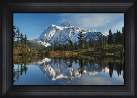 Framed Mount Shukan Reflection I Print