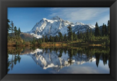 Framed Mount Shukan Reflection I Print